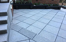 Terrazzo Stoneworks Honed Pavers stepped