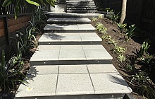 Terrazzo Stoneworks Honed Pavers outside stairs